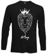 Лонгслів Лев король King Чорний фото