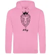 Чоловіча толстовка (худі) Лев король King Рожевий фото