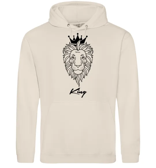 Мужская толстовка (худи) Лев король King Таш фото