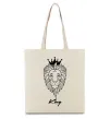 Эко-сумка Лев король King Бежевый фото