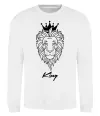 Свитшот Лев король King Белый фото