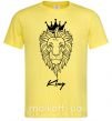 Чоловіча футболка Лев король King Лимонний фото