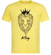 Мужская футболка Лев король King Лимонный фото