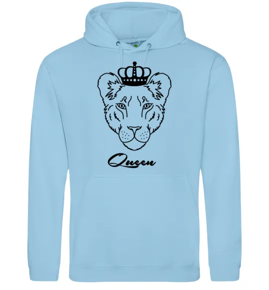 Женская толстовка (худи) Левиця королева Queen Голубой фото