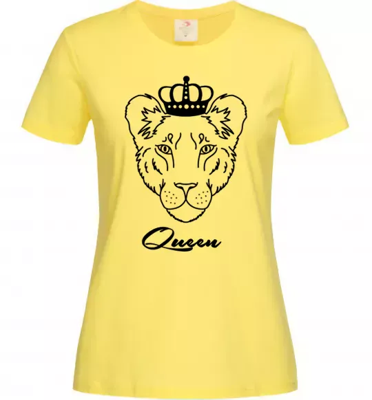 Жіноча футболка Левиця королева Queen Лимонний фото