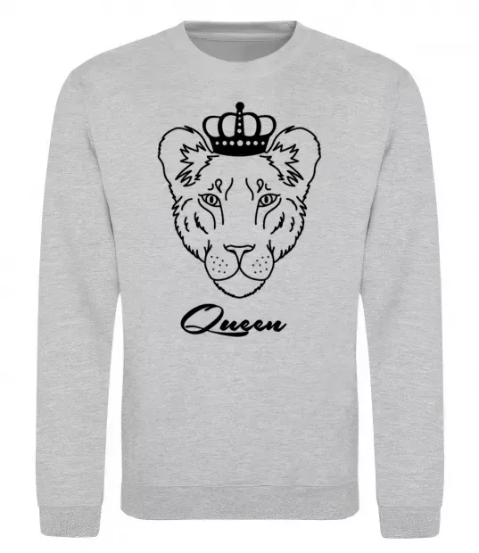 Свитшот Левиця королева Queen Серый меланж фото