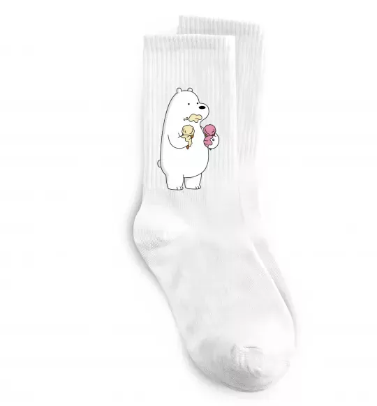 Носки Білий ведмідь з морозивом Белый фото