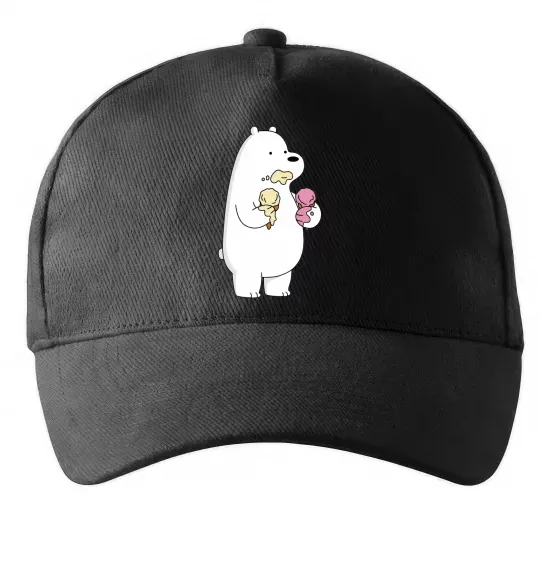 Кепка Білий ведмідь з морозивом Черный фото