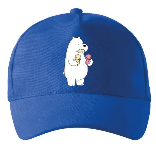 Кепка Білий ведмідь з морозивом Ярко-синий фото