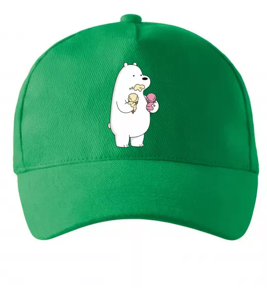 Кепка Білий ведмідь з морозивом Зеленый фото