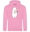 Чоловіча толстовка (худі) Білий ведмідь з морозивом Рожевий фото