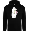 Мужская толстовка (худи) Білий ведмідь з морозивом Черный фото
