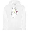 Мужская толстовка (худи) Білий ведмідь з морозивом Белый фото