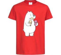 Дитяча футболка Білий ведмідь з морозивом