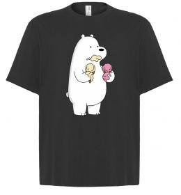 Футболка Оверсайз Білий ведмідь з морозивом