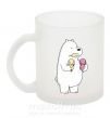 Чашка скляна Мы обычные медведи белый мишка мороженое Фроузен фото
