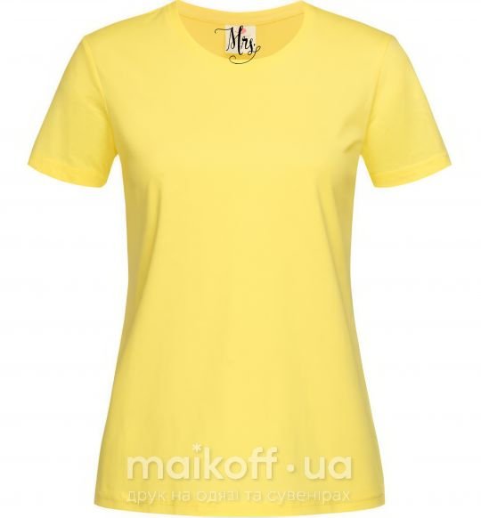 Жіноча футболка Парные mrs вензель Лимонний фото