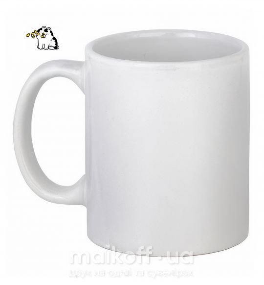 Чашка керамічна Парные чипсы тигра Білий фото
