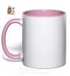 Чашка с цветной ручкой Coffe is my valentine Нежно розовый фото