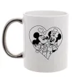 Чашка с цветной ручкой Міккі Маус закоханий Серебро Чашка с цветной ручкой Міккі Маус закоханий Серебро фото