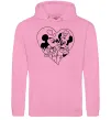 Чоловіча толстовка (худі) Міккі Маус закоханий Рожевий фото