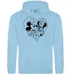 Чоловіча толстовка (худі) Міккі Маус закоханий Блакитний фото