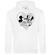 Женская толстовка (худи) Міккі Маус закоханий Белый Женская толстовка (худи) Міккі Маус закоханий Белый фото