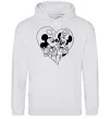 Женская толстовка (худи) Міккі Маус закоханий Серый меланж Женская толстовка (худи) Міккі Маус закоханий Серый меланж фото