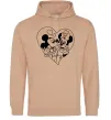 Женская толстовка (худи) Міккі Маус закоханий Песочный Женская толстовка (худи) Міккі Маус закоханий Песочный фото