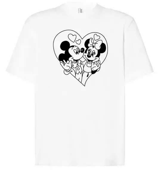 Футболка Оверсайз Міккі Маус закоханий Белый фото