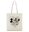 Эко-сумка Міккі Маус закоханий Бежевый фото