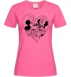 Жіноча футболка Міккі Маус закоханий Яскраво-рожевий фото