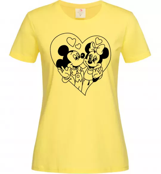 Жіноча футболка Міккі Маус закоханий Лимонний фото