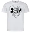 Чоловіча футболка Міккі Маус закоханий Білий фото