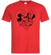 Чоловіча футболка Міккі Маус закоханий Червоний фото