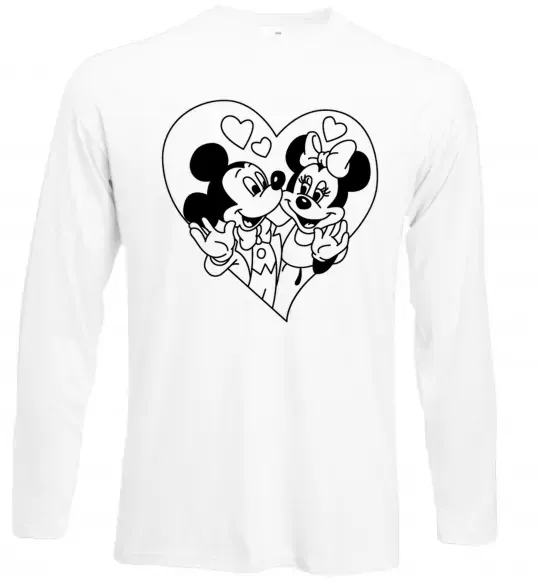 Лонгслів Міккі Маус закоханий Білий фото