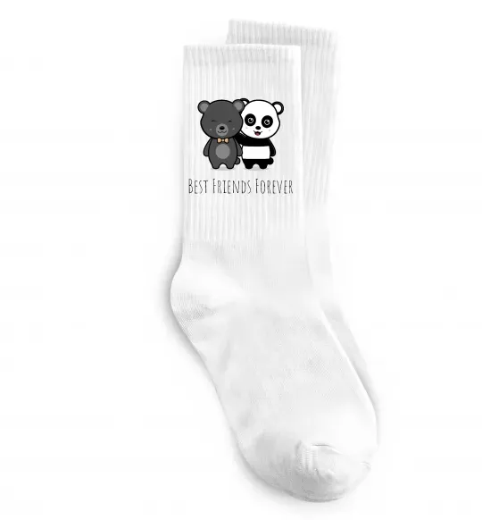 Носки Best friend bears Белый фото