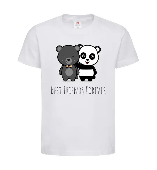 Детская футболка Best friend bears Белый фото