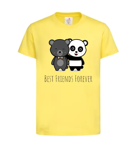 Детская футболка Best friend bears Лимонный фото