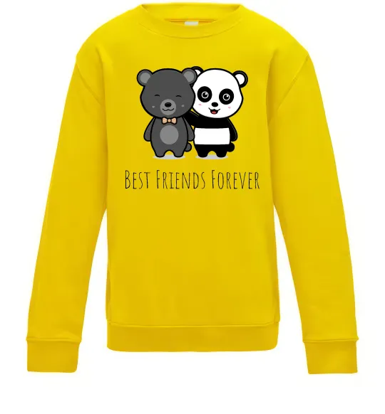 Дитячий світшот Best friend bears Сонячно жовтий фото