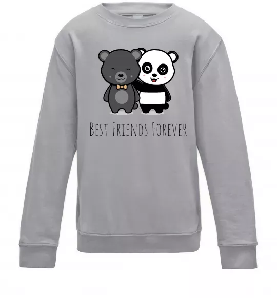 Дитячий світшот Best friend bears Сірий меланж фото