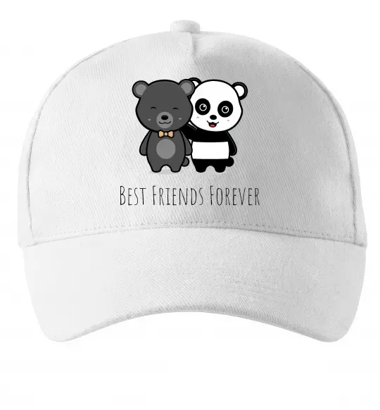 Кепка Best friend bears Белый фото
