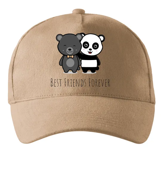 Кепка Best friend bears Песочный фото