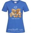 Женская футболка Best friend мишки Ярко-синий фото