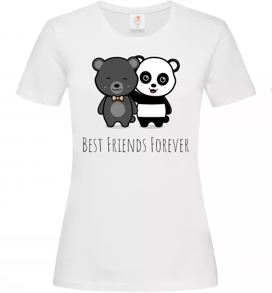 Жіноча футболка Best friend bears Білий фото