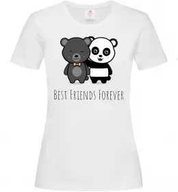 Женская футболка Best friend bears Белый фото