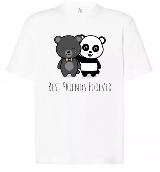 Футболка Оверсайз Best friend bears Білий фото