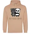 Женская толстовка (худи) Best friend bears Песочный фото