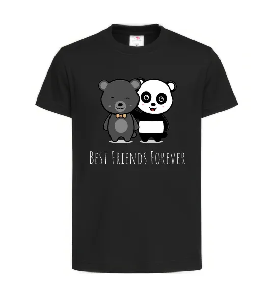 Детская футболка Best friend bears Черный фото