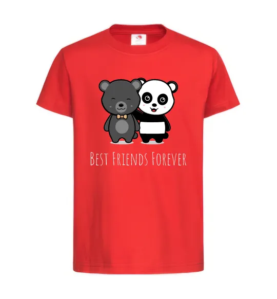 Детская футболка Best friend bears Красный фото